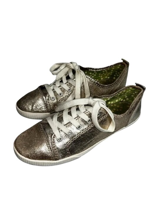 Boden Shoes - Boden Gold Metallic Canvas Low-Profile Sneakers EU 38 US 7